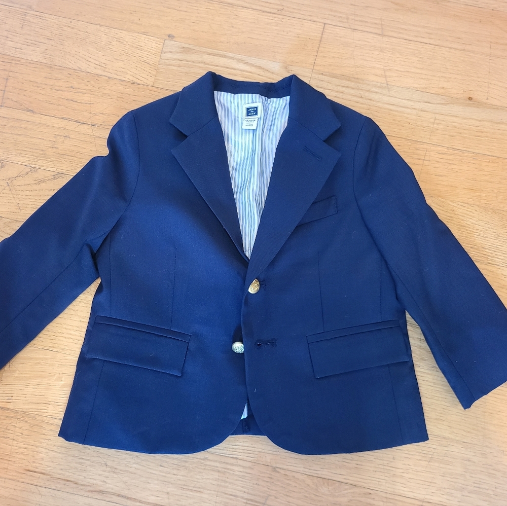 Janie & Jack navy blue blazer suit jacket gold buttons